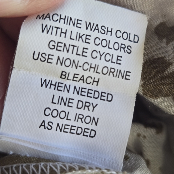 Blue Island Cream Olive Green Abstract Print Strapless Jumpsuit Size Small - Picture 17 of 17